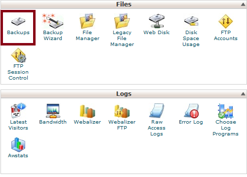 انواع مختلف بکاپ از فایل ها در Cpanel