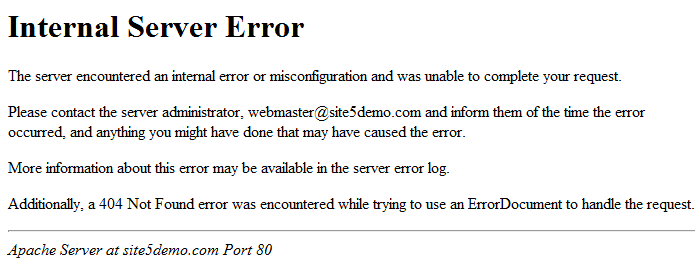 رفع مشکل internal server error در هاست
