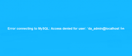 خطا Error MySQL: Access denied da_admin@localhost